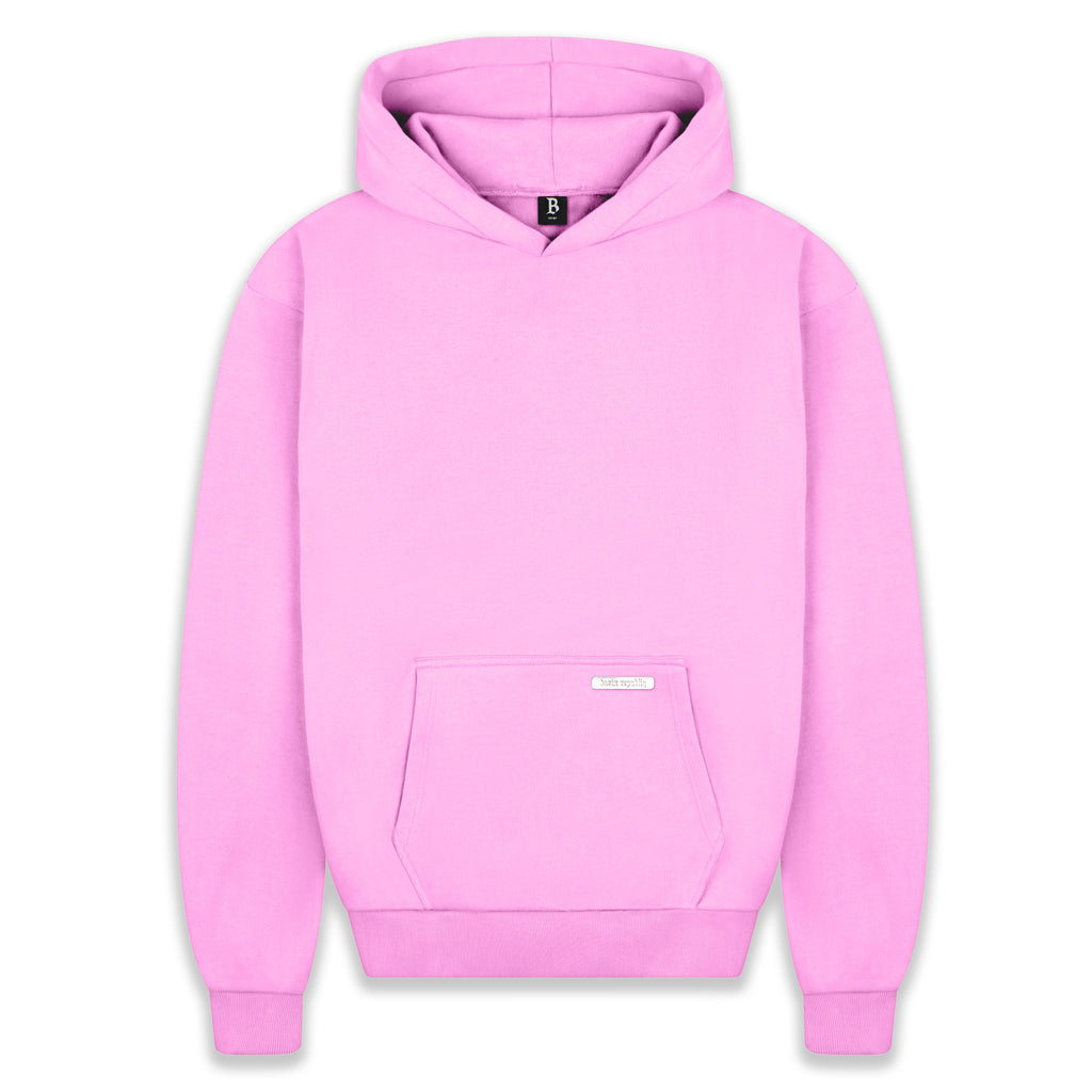 SUPER HEAVY BLANK HOODIE PINK